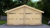 Dubbele garage 44 mm - 595x800 cm - onbehandeld