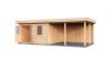 Lugarde Select Modern tuinhuis met overkapping Amstelveen 388x388cm + 400cm - Onbehandeld