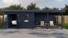 Lugarde Select Modern tuinhuis met overkapping Amstelveen 388x388cm + 400cm - Zwarte olie