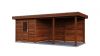 Lugarde Select Modern tuinhuis met overkapping Dordrecht 250x250cm + 400cm - Bruine olie