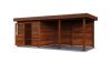 Lugarde Select Modern tuinhuis met overkapping Dordrecht 250x250cm + 400cm - Bruine olie