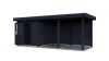 Lugarde Select Modern tuinhuis met overkapping Dordrecht 250x250cm + 400cm - Zwarte olie
