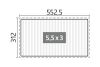 Biohort aluminium Pergola donkergrijs 550x300 cm zilver metallic lamellendak