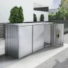 Biohort Alex metalen containerberging 80x88x129 cm zilver