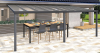 Lugarde Select Modern tuinhuis met overkapping Almere 388x388cm + 300cm - Zwarte olie