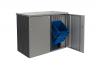 Metalen containerberging Alex 80x88x129 cm - Donkergrijs/kwartsgrijs