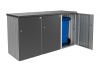 Metalen containerberging Alex 80x88x129 cm - Donkergrijs/kwartsgrijs