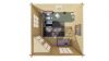 Tuindeco Asmund Blokhut 300x300 cm 28 mm vuren bruin geïmpregneerd