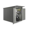 Biohort AvantGarde A3 metalen berging 180x260x218 cm kwartsgrijs met dubbele deur