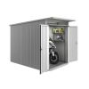 Biohort AvantGarde A3 metalen berging 180x260x218 cm zilver met dubbele deur