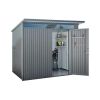 Biohort AvantGarde A5 metalen berging 260x180x218 cm kwartsgrijs met enkele deur