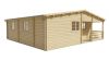 Tuindeco Azores Blokhut 941x848 cm 70 mm vuren grijs geïmpregneerd