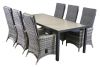 Tuinset Mogan - 6 stoelen met aluminium tafel