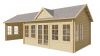 Tuindeco Big Ben Blokhut - 930x400 cm 70 mm vuren bruin geïmpregneerd