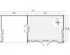 Tuindeco Big Ben Blokhut - 930x400 cm vuren groen geïmpregneerd