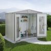 Biohort Europa 4 metalen tuinhuis 244x228x203 cm zilver
