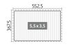 Biohort aluminium Pergola donkergrijs 550x350 cm zilver metallic lamellendak