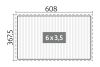 Biohort aluminium Pergola donkergrijs 600x350 cm zilver metallic lamellendak