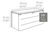 Biohort Kussenbox donkergrijs 170x70x81 cm