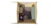 Tuindeco Bjorn Blokhut 300x260 cm + luifel 80 cm 28 mm vuren red class wood geïmpregneerd