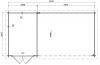 Classicline Blokhut Utrecht vuren groen geïmpregneerd 200x300 cm + overkapping 400 cm