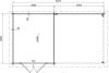 Classicline Blokhut Drenthe vuren groen geïmpregneerd 250x300 cm + overkapping 300 cm