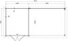 Classicline Blokhut Drenthe vuren groen geïmpregneerd 250x300 cm + overkapping 400 cm