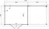 Classicline Blokhut Friesland vuren groen geïmpregneerd 400x300 cm + overkapping 400 cm
