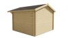 Tuindeco Albacete Blokhut 300x300 cm + luifel 70 cm 34 mm vuren bruin geïmpregneerd