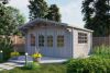 Tuindeco Blackpool Blokhut 440x340 cm + luifel 90 cm 58 mm vuren bruin geïmpregneerd