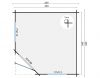 TuinDeco blokhut Daniel - blank - plattegrond