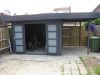 Tuindeco Extramodern Blokhut 320x260 cm + luifel 200 cm 28 mm vuren groen geïmpregneerd