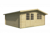 Tuindeco Leipzig Blokhut 6 500x400 cm 34 mm vuren red class wood geïmpregneerd