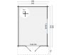 Tuindeco Pamplona Blokhut 300x400 cm 34 mm vuren red class wood geïmpregneerd
