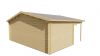 Tuindeco Piet Blokhut 595x300 cm + luifel 200 cm 45 mm vuren grijs geïmpregneerd