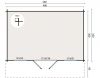 Rome blokhut 500x320 cm plattegrond