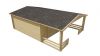 Tuindeco Wigan Blokhut 540x540 cm + luifel 200 cm 58 mm vuren honing geïmpregneerd