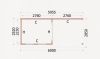Buitenverblijf Refter XL 600x285 cm - plattegrond