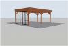 Trendhout Refter XL overkapping 600x400 cm - Totaalpakket