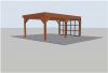 Trendhout Refter XL overkapping 600x400 cm - Totaalpakket