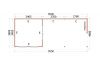 Buitenverblijf Refter XL 955x400 cm plattegrond 