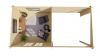 Tuindeco Chappo Blokhut 300x300 cm + luifel 298 cm 28 mm vuren bruin geïmpregneerd