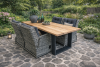 SenS-Line Vinos tuinset 4 verstelbare wicker stoelen met teakhouten tafel - Showmodel Wommelgem