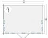Tuindeco Clockhouse Blokhut 550x400 cm 44 mm vuren blank