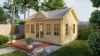 Tuindeco Clockhouse Blokhut Trevor 70 mm 550x400 cm 70 mm vuren grijs geïmpregneerd