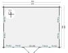 Tuindeco Clockhouse Blokhut Trevor 70 mm 550x400 cm 70 mm vuren grijs geïmpregneerd