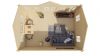 Tuindeco Clockhouse Blokhut Trevor 70 mm 550x400 cm 70 mm vuren grijs geïmpregneerd