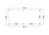 Bouwpakket aanbouwveranda 701,5x326 cm links fijnbezaagd Douglas