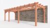 Bouwpakket aanbouwveranda 815x326 cm links fijnbezaagd Douglas
