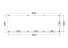 Bouwpakket aanbouwveranda 992,5x326 cm links fijnbezaagd Douglas